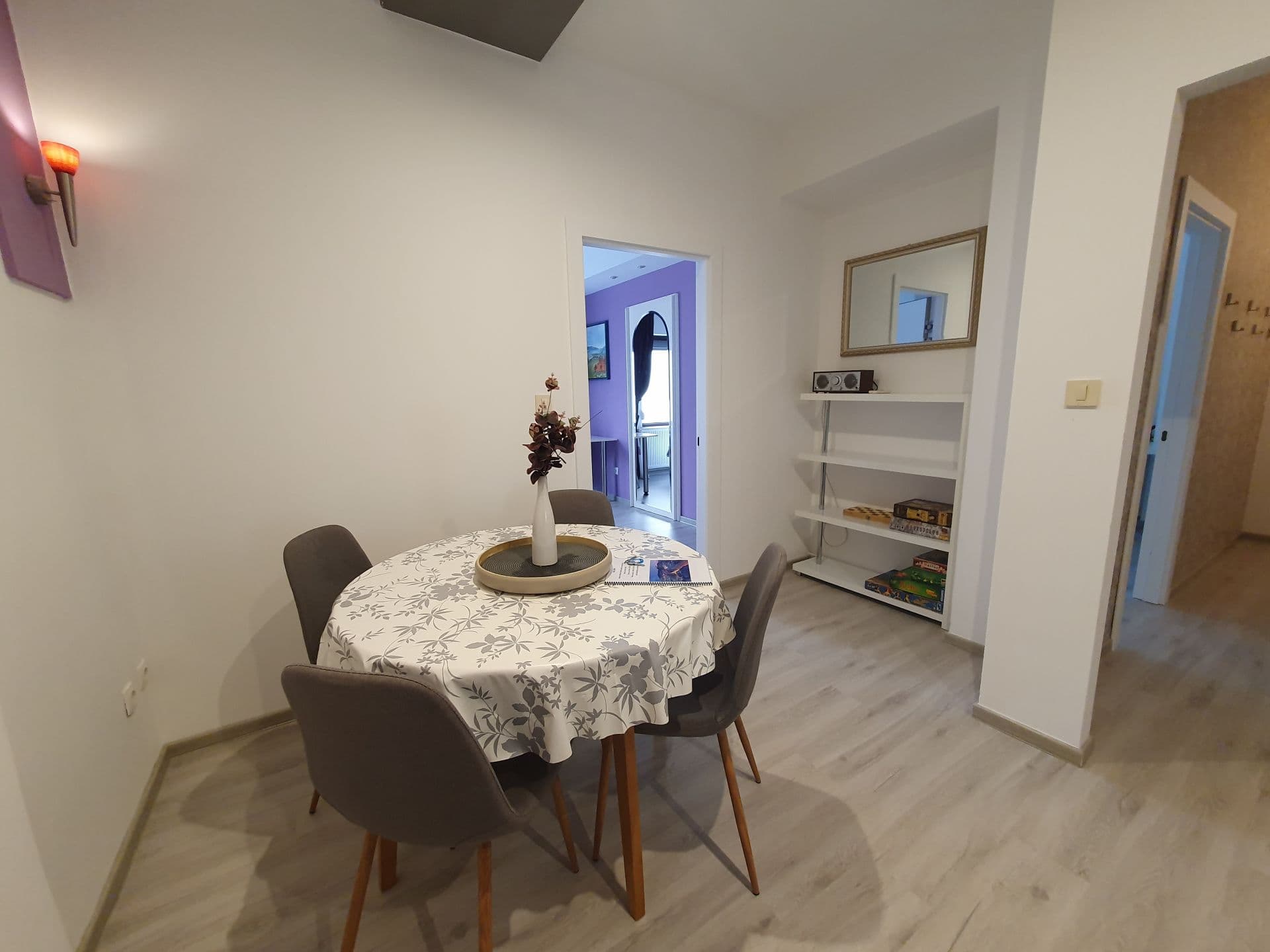 Fully equipped modern kitchen with ample counter space and storage