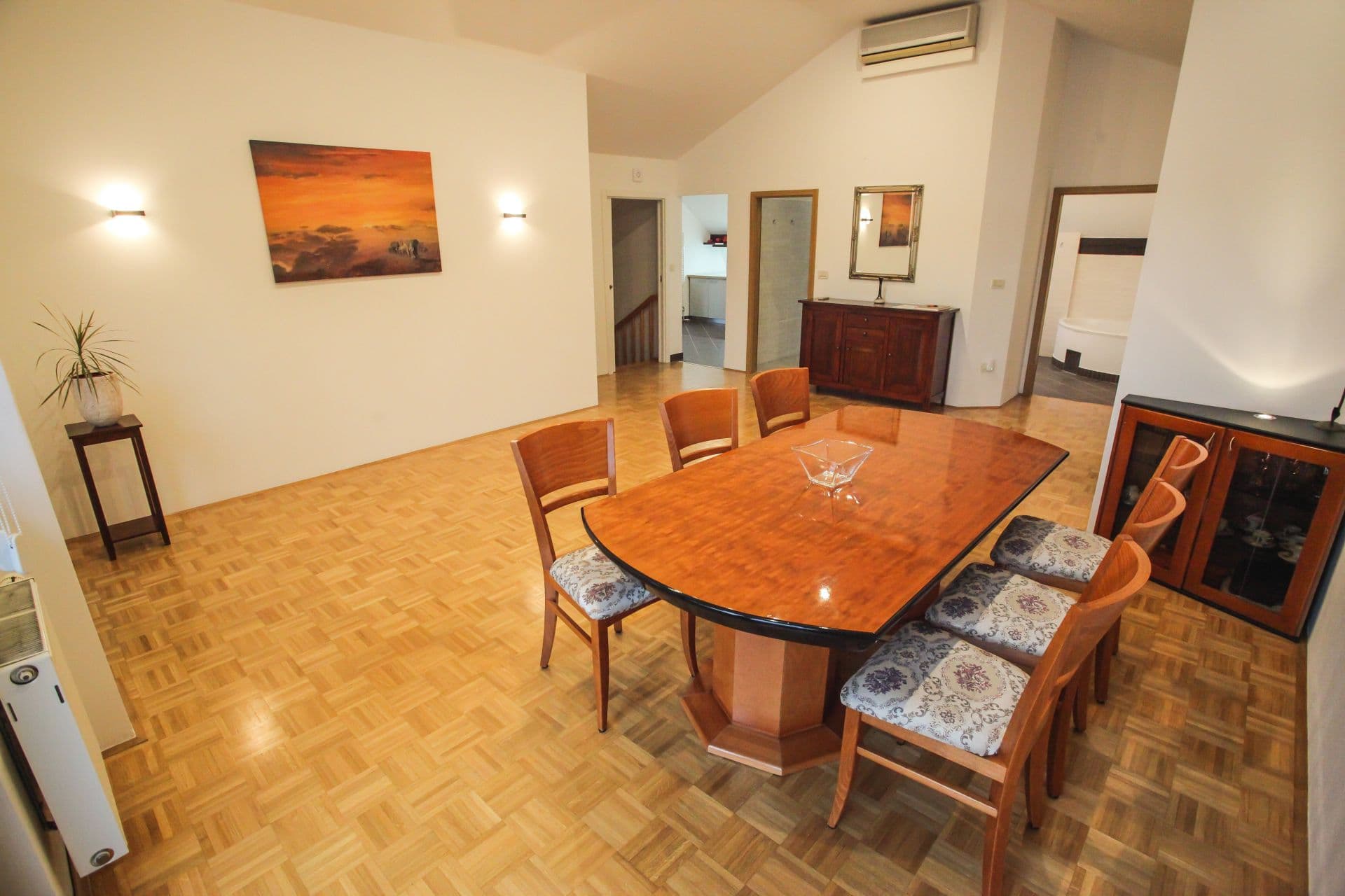 Spacious 30m² private terrace with outdoor furniture and scenic views